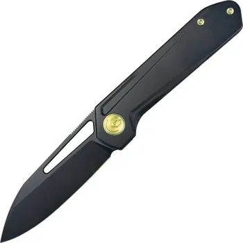 kapesní nůž Kubey Royal Frame Lock EDC kapesní nůž Front Flipper černý 6AL4V titanová rukojeť KB321O