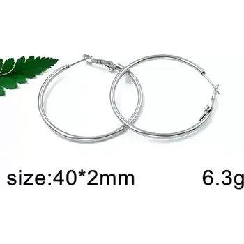 Náušnice Náušnice chirurgická ocel kruhy 40mm 3066