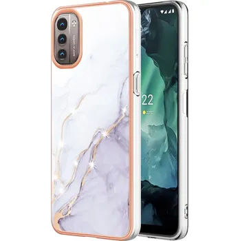 Pouzdro na tablet VSECHNONAMOBIL 41610 IMD MARBLE Ochranný kryt Nokia G11 / G21 WHITE