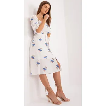 Dámské šaty Dámské šaty s rozparkem ecru-modré