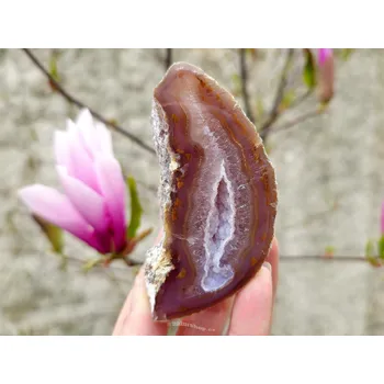 Přírodní kámen Geoda achátová přírodní s dutinou Brazílie 202g