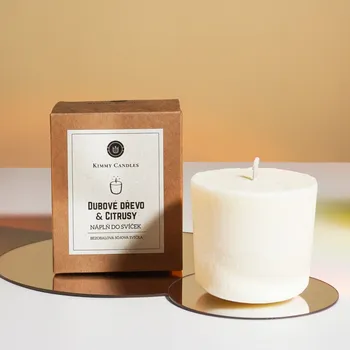Svíčka Kimmy Candles Náplň do svíček - Dubové dřevo & Citrusy 220 g