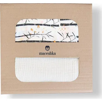 Povlečení Maceshka Povlečení Nature mušelín a bavlna, Bamboo-mušelín bílá - VÝPRODEJ