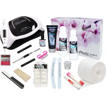 Startovací sada na Polygel nehty XXXL 96W s bruskou 10W