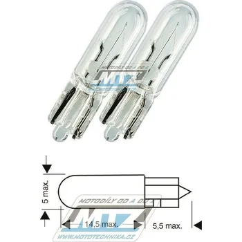 Žárovka T5 12V 1,2W W2x4,6d NI020052