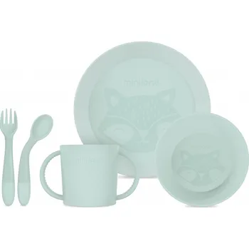 Dětské zboží Jídelní sada kulatá 5-dílná Mint