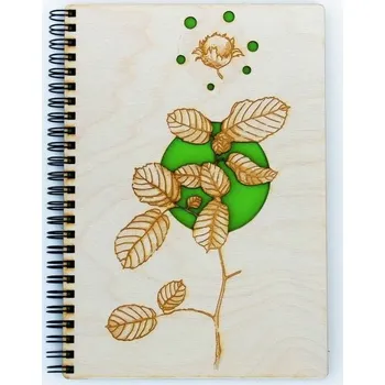 Jarlsen dřevěný zápisník A5 Líska linkovaný