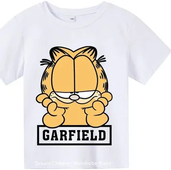 Dívčí tričko Dětské bavlněné tričko - Garfield s nápisem Barva: Bílá, Velikost: 150/11-12 let