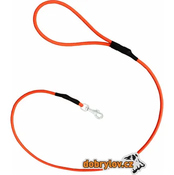 Vodítko pro psa edworld Vodítko do ruky kulaté, průměr 6mm, oranžové, volitelné ukončení Délka: 1,2 m