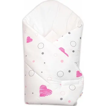 Zavinovačka Zavinovačka Baby Nellys I love Girl, bavlna růžová/bílá