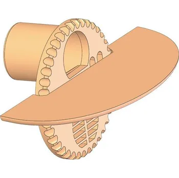 Materiál na výrobu šperku Česno k úlu plast Barva: hnědá