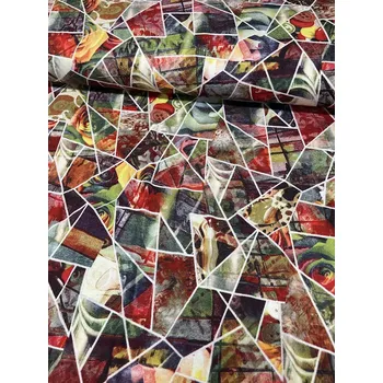 látky a metrový textil, Barva Zelená, Materiál 96% Viskoza 4% Lycra