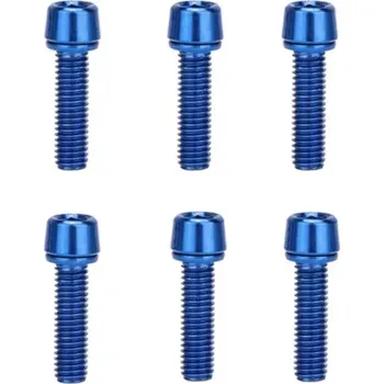 ZTTO Šrouby představce jízdního kola M5 x 18 mm 6ks modrá