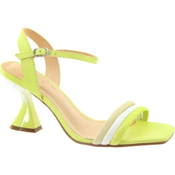 Dámské sandále EPICA Dámské kožené limetkové lodičky na podpatku 10163-619-841-TEA-255 Velikost 40