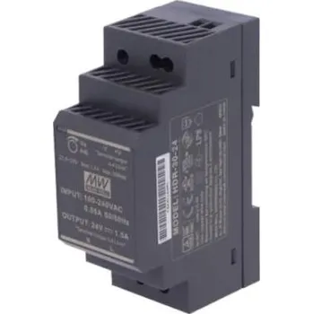 spínaný zdroj TECH STEROWNIKI Kabelový napájecí zdroj 24 V DC 30 W pro DIN lištu černý ZS-24/30 Tech Controls