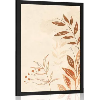 Plakát Dovido Plakát minimalistické listy Peach Fuzz
