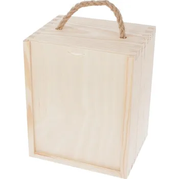 Úložný box Dřevia Malá dřevěná krabička s výsuvným víkem - 19x16x13 cm