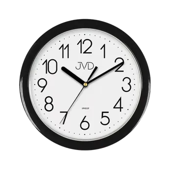 Hodiny Černé moderní netikající hodiny JVD quartz HP612.3