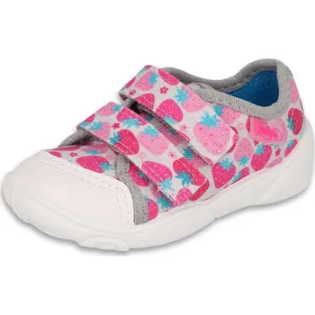 Dívčí obuv Dětské dívčí tenisky 907p Befado, růžové, plátěnky jahody Velikost: 21