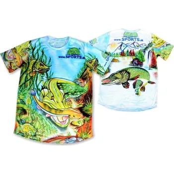 cyklistický dres Dres SPORTS malovaný - štika XXXL