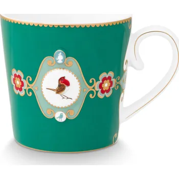 PIP Studio Hrnek Love Birds Medallion smaragdová 250ml 51.002.472