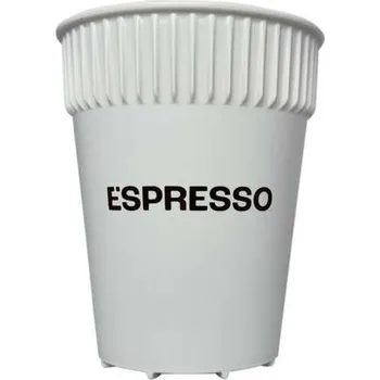 Jednorázové nádobí Kelímek 100 ml, PP, vratný, horké nápoje, hot cup béžový