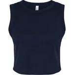 Bella+Canvas Pružné crop top tílko s hlubokými průramky Barva: Modrá námořní tmavá, Velikost: L BL1013
