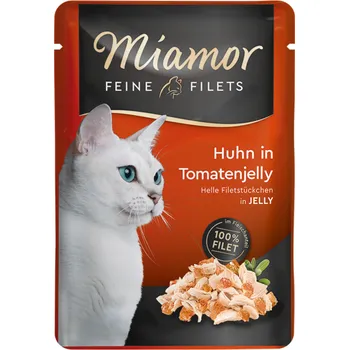 Krmivo pro kočku Miamor Cat Filet kapsa kuře+rajče v želé 100g (min. odběr 24 ks)