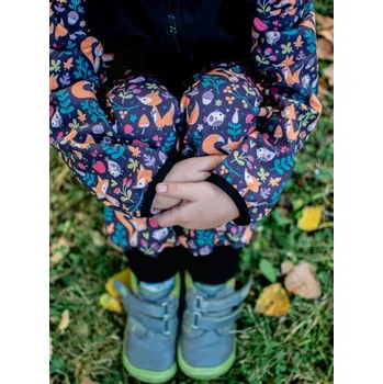 Yháček Softshellové kalhoty Yháček, jarní, lišky a jablíčka Velikost: 98