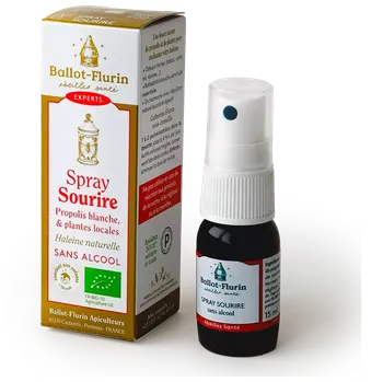 Ústní sprej Ballot-Flurin Sprej pro svěží dech s bílým propolisem bez alkoholu 15 ml