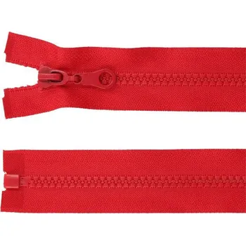 Zip Zdrhovadlo zip kostěný 70 cm dělitelný červený