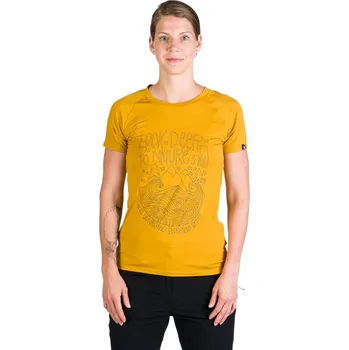 Dámské tričko Northfinder Dámské turistické lehké rychleschnoucí tričko SHARRON, žlutá, S
