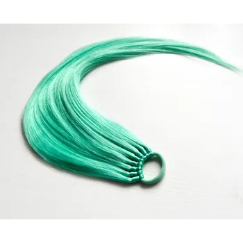 Příčesek Copánkárna Culíky na gumičce dětské - skladem Barva: EMERALD-LIME, Materiál: Miss Rola, Délka a hmotnost: 40 cm, 25-30 g