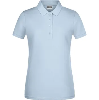 Dámské tričko James & Nicholson Jemná dámská polokošile James and Nicholson z organické bavlny Barva: modrá světlá, Velikost: L JN8009