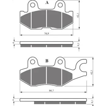 Brzda pro motocykl GOLDFREN Brzdové destičky GOLDFREN 427 K5
