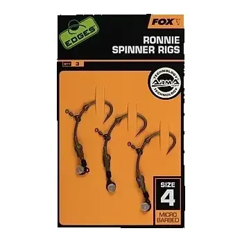 Rybářský háček Fox EDGES™ Ronnie Spinner Rigs x3 velikost 4 (velikost háčku č.4)