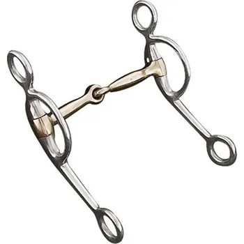 Udidlo pro koně Westernová páka WEAVER Copper Plated Mouth