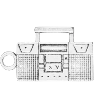 Přívěsek Přívěsek retro kovový - Kazeťák - Stříbrný