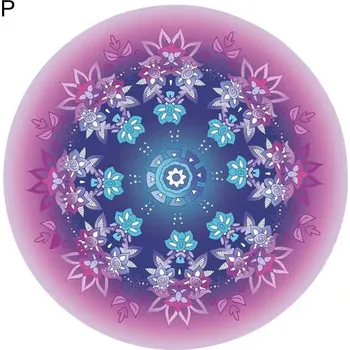 Plážová osuška | mandala - tvar kruh, průměr 148 cm - P