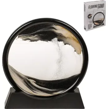 Žertovný předmět Kruhový pískový obraz 17,5cm - černý