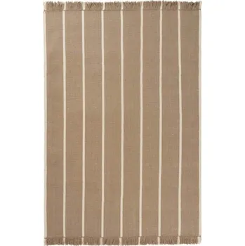 Koberec Ferm Living Koberec Calm Kelim 140x200, dark sand/off-white