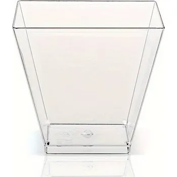 Jednorázové nádobí Hranatý kelímek čirý 100ml (cena za 50ks)