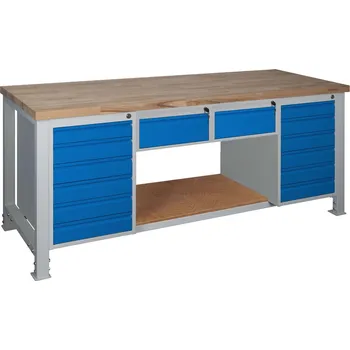 Dílenský stůl Dílenský stůl MASTER 200 cm, kontejnery 2M6+2Z1