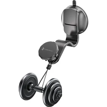 Držák FORCELL F-Grip MagFlex magnetický, flexibilní s přísavkou na sklo +do vent mřížky, kloub černý