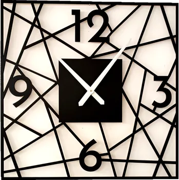 Hodiny MAJADESIGN Nástěnné hodiny EDGE 4 HRANATÉ - BAREVNĚ LAKOVANÉ Velikost: 30x30