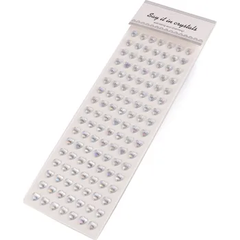 Samolepicí srdce na lepicím proužku multicolor Ø10 mm, barva 1 crystal