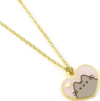 Náhrdelník Náhrdelník Pusheen růžové srdíčko