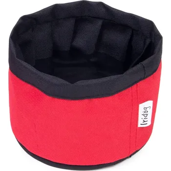 Miska pro psa Iridog Cestovní miska pro psy no.1 červená s černou průměr 13 cm, výška 10 cm