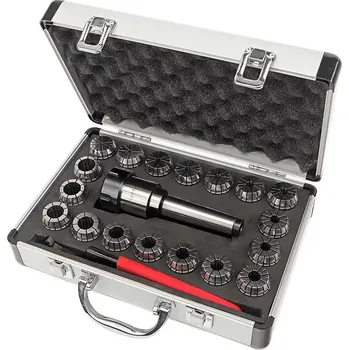 Příslušenství k frézce Držák kleštin ER 32, kužel MK3, 3 - 20 mm, sada 21 dílů (TrueTech)