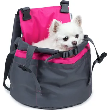 Psí batoh Iridog Batoh na psa 2v1 SKIPPIE no.2 šedorůžový v26 x d32 x š20 cm
